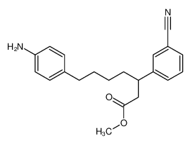 methyl 3-(3-cyanophenyl)-7-(4-aminophenyl)-heptanoate_195718-48-0