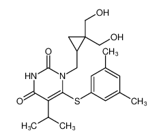 1-((2,2-bis(hydroxymethyl)cyclopropyl)methyl)-6-((3,5-dimethylphenyl)thio)-5-isopropylpyrimidine-2,4(1H,3H)-dione_195720-64-0