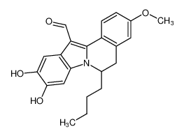 6-butyl-9,10-dihydroxy-3-methoxy-5,6-dihydroindolo[2,1-a]isoquinoline-12-carbaldehyde_195731-10-3