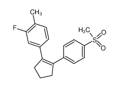 1-[2-(3-fluoro-4-methylphenyl)cyclopenten-1-yl]-4-(methylsulfonyl)benzene_195732-15-1