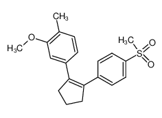 1-[2-(3-methoxy-4-methylphenyl)cyclopenten-1-yl]-4-(methylsulfonyl)benzene_195732-18-4