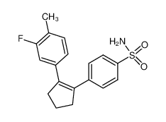 4-[2-(3-fluoro-4-methylphenyl)cyclopenten-1-yl]benzenesulfonamide_195732-49-1