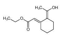 [2-[1-Hydroxy-eth-(Z)-ylidene]-cyclohex-(E)-ylidene]-acetic acid ethyl ester_19575-98-5