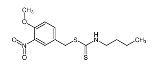 Butyl-dithiocarbamic acid 4-methoxy-3-nitro-benzyl ester_19579-28-3