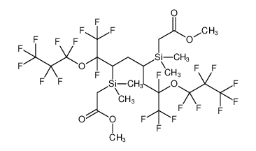 dimethyl 2,2'-((1,1,1,2,7,8,8,8-octafluoro-2,7-bis(perfluoropropoxy)octane-3,5-diyl)bis(dimethylsilanediyl))diacetate_195814-08-5