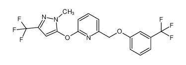 2-((1-methyl-3-(trifluoromethyl)-1H-pyrazol-5-yl)oxy)-6-((3-(trifluoromethyl)phenoxy)methyl)pyridine_195815-85-1