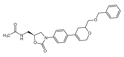 N-(((5S)-3-(4-(2-((benzyloxy)methyl)-3,6-dihydro-2H-pyran-4-yl)phenyl)-2-oxooxazolidin-5-yl)methyl)acetamide_195816-80-9