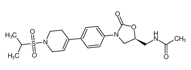 (S)-N-((3-(4-(1-(isopropylsulfonyl)-1,2,3,6-tetrahydropyridin-4-yl)phenyl)-2-oxooxazolidin-5-yl)methyl)acetamide_195817-36-8