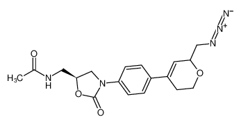 N-(((5S)-3-(4-(6-(azidomethyl)-3,6-dihydro-2H-pyran-4-yl)phenyl)-2-oxooxazolidin-5-yl)methyl)acetamide_195817-78-8