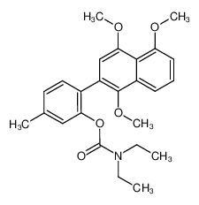 Diethyl-carbamic acid 5-methyl-2-(1,4,5-trimethoxy-naphthalen-2-yl)-phenyl ester_195821-92-2