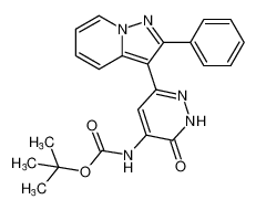 tert-butyl (3-oxo-6-(2-phenylpyrazolo[1,5-a]pyridin-3-yl)-2,3-dihydropyridazin-4-yl)carbamate_195827-32-8