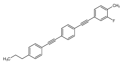 2-fluoro-1-methyl-4-((4-((4-propylphenyl)ethynyl)phenyl)ethynyl)benzene_195877-10-2