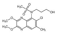 N-(6-chloro-2,3-dimethoxy-7-methylquinoxalin-5-yl)-N-(3-hydroxypropyl)methanesulfonamide_195966-46-2