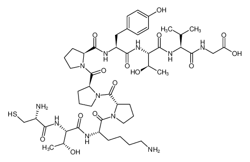 Glycine,L-cysteinyl-L-threonyl-L-lysyl-L-prolyl-L-prolyl-L-prolyl-L-tyrosyl-L-threonyl-L-valyl-_195972-12-4