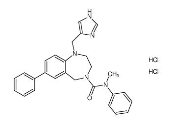 1-((1H-imidazol-4-yl)methyl)-N-methyl-N,7-diphenyl-1,2,3,5-tetrahydro-4H-benzo[e][1,4]diazepine-4-carboxamide dihydrochloride_195977-96-9