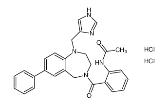 N-(2-(1-((1H-imidazol-4-yl)methyl)-7-phenyl-2,3,4,5-tetrahydro-1H-benzo[e][1,4]diazepine-4-carbonyl)phenyl)acetamide dihydrochloride_195979-14-7