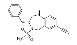 (R)-2,3,4,5-Tetrahydro-4-(methylsulfonyl)-3-(phenylmethyl)-1H-1,4-benzodiazepine-7-carbonitrile_195984-35-1