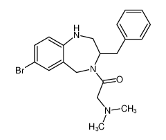 1-(3-benzyl-7-bromo-1,2,3,5-tetrahydro-4H-benzo[e][1,4]diazepin-4-yl)-2-(dimethylamino)ethan-1-one_195985-71-8