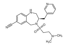 (R)-4-((2-(dimethylamino)ethyl)sulfonyl)-3-(pyridin-3-ylmethyl)-2,3,4,5-tetrahydro-1H-benzo[e][1,4]diazepine-7-carbonitrile_195986-66-4
