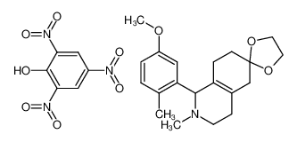 1'-(5-methoxy-2-methyl-phenyl)-2'-methyl-1',3',4',5',7',8'-hexahydro-2'H-spiro[[1,3]dioxolane-2,6'-isoquinoline]; picrate_19605-95-9