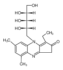 3-Ethyl-6,8-dimethyl-4-((2S,3S,4R)-2,3,4,5-tetrahydroxy-pentyl)-1,4-dihydro-cyclopenta[b]quinoxalin-2-one_19606-41-8