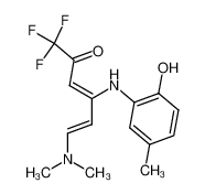 (3Z,5E)-6-Dimethylamino-1,1,1-trifluoro-4-(2-hydroxy-5-methyl-phenylamino)-hexa-3,5-dien-2-one_196078-57-6
