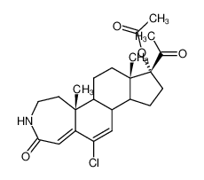 3-Aza-6-chlor-17α-acetoxy-A-homopregna-4a,6-dien-4,20-dion_19608-27-6