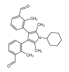 3,3'-(1-cyclohexyl-2,5-dimethyl-1H-pyrrole-3,4-diyl)bis(2-methylbenzaldehyde)_196091-59-5