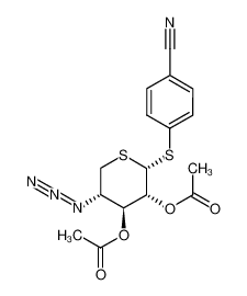 4-cyanophenyl 2,3-di-O-acetyl-4-azido-4-deoxy-1,5-dithio-α-D-xylopyranoside_196093-39-7
