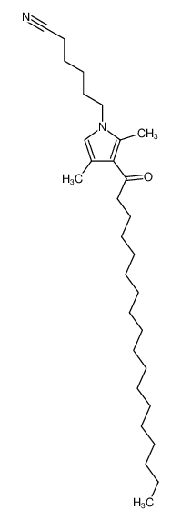 6-(2,4-Dimethyl-3-octadecanoyl-pyrrol-1-yl)-hexanenitrile_196098-66-5
