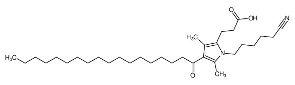 3-(1-(5-cyanopentyl)-3,5-dimethyl-4-stearoyl-1H-pyrrol-2-yl)propanoic acid_196098-70-1