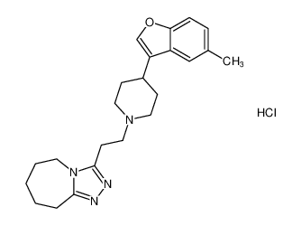 3-(2-(4-(5-methylbenzofuran-3-yl)piperidin-1-yl)ethyl)-6,7,8,9-tetrahydro-5H-[1,2,4]triazolo[4,3-a]azepine hydrochloride_196099-68-0