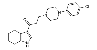 3-(4-(4-chlorophenyl)piperazin-1-yl)-1-(4,5,6,7-tetrahydro-1H-indol-3-yl)propan-1-one_196101-97-0