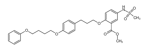 methyl 2-(3-[4-{4-phenoxybutoxy}phenyl]propoxy)-5-(methylsulfonylamino)benzoate_196103-86-3