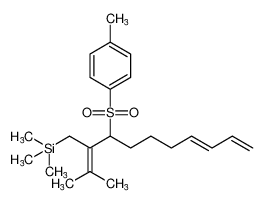 (E)-trimethyl(2-(propan-2-ylidene)-3-tosyldeca-7,9-dien-1-yl)silane_196105-19-8