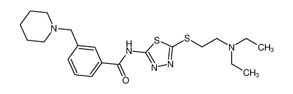 N-(5-((2-(diethylamino)ethyl)thio)-1,3,4-thiadiazol-2-yl)-3-(piperidin-1-ylmethyl)benzamide_196201-29-3