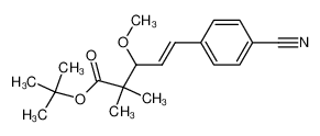 (E)-5-(4-Cyano-phenyl)-3-methoxy-2,2-dimethyl-pent-4-enoic acid tert-butyl ester_196202-65-0