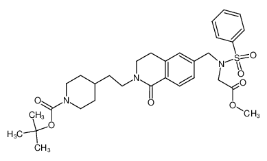 N-(N-[(N-Boc-Piperidin-4-yl)ethyl]3,4-dihydroisoquinolin-1-one-6-yl-methyl)-N'-phenylsulfonyl glycine methyl ester_196202-98-9