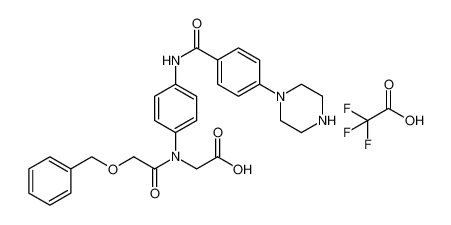 N-(2-(benzyloxy)acetyl)-N-(4-(4-(piperazin-1-yl)benzamido)phenyl)glycine compound with 2,2,2-trifluoroacetic acid (1:1)_196203-85-7