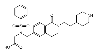 N-((1-oxo-2-(2-(piperidin-4-yl)ethyl)-1,2,3,4-tetrahydroisoquinolin-6-yl)methyl)-N-(phenylsulfonyl)glycine_196204-32-7