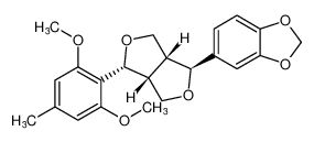 5-((1S,3aR,4R,6aR)-4-(2,6-dimethoxy-4-methylphenyl)tetrahydro-1H,3H-furo[3,4-c]furan-1-yl)benzo[d][1,3]dioxole_1962939-27-0