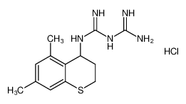 Imidodicarbonimidic diamide,N-(3,4-dihydro-5,7-dimethyl-2H-1-benzothiopyran-4-yl)-,monohydrochloride_196299-36-2