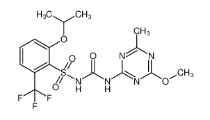 2-isopropoxy-N-((4-methoxy-6-methyl-1,3,5-triazin-2-yl)carbamoyl)-6-(trifluoromethyl)benzenesulfonamide_196395-65-0