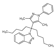 1-(6-(3,5-dimethyl-1-phenyl-1H-pyrazol-4-yl)undecan-6-yl)-1H-benzo[d][1,2,3]triazole_196399-75-4