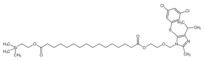 1-(2-((5-((3,5-dichlorophenyl)thio)-4-isopropyl-2-methyl-1H-imidazol-1-yl)methoxy)ethyl) 16-(2-(trimethylsilyl)ethyl) hexadecanedioate_196405-83-1