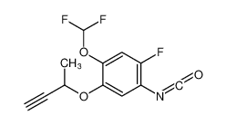 1-(but-3-yn-2-yloxy)-2-(difluoromethoxy)-4-fluoro-5-isocyanatobenzene_196410-39-6
