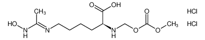(E)-N6-(1-(hydroxyamino)ethylidene)-N2-(((methoxycarbonyl)oxy)methyl)-L-lysine dihydrochloride_196490-61-6