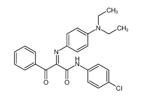 N-(p-Chlor-phenyl)-α-(p-diethylamino-phenylimino)-benzoylessigsaeureamid_19650-47-6