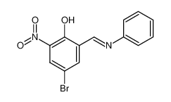 4-bromo-2-nitro-6-((phenylimino)methyl)phenol_19650-59-0