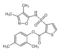 2,4-dimethylphenyl 3-(N-(3,4-dimethylisoxazol-5-yl)sulfamoyl)thiophene-2-carboxylate_196501-86-7